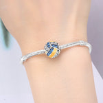 925 Sterling Silver Volleyball Sport Charm Bead for Bracelet