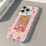 Sun Pattern Printed Mirror Phone Case For iPhone 17 Pro 16 15 14 13 12 11 Pro Max 7 8 Plus XR X XS Max 17E 16E Protection Cover