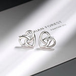 Sterling Silver Love Heart Stud Earrings for Women - Best Selling