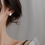 925 Sterling Silver Frosted Small Stud Earrings for Women