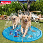Camebust inflatable pvc water sprash mat outdoor water play sprinkler toy 70'