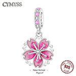 925 Sterling Silver Rotating Cherry Blossom Charm Bead