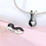 925 Sterling Silver Two-Tone Angel Wing Pendant Necklace