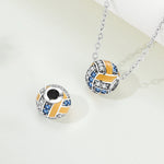 925 Sterling Silver Volleyball Sport Charm Bead for Bracelet