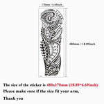 Men's Temporary Tattoos Large Arm Sleeve Tattoo Sticker Dragon Tiger Fish Full Skull Totem Wolf Waterproof Fake Tatoo for Women