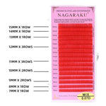 NAGARAKU Color Eyelash Pink Blue Purple White Yellow Green False Eyelash Cilios Maquiagem Makeup Mix 7~15mm（old box）