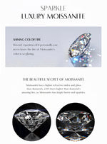 MODIAN D Color VVS1 Moissanite 925 Sterling Silver Trendy Double-layer Eternity Finger Rings For Women Daily Fine Jewelry Gift