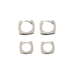 Sterling Silver Geometric Square Earrings for Women - Vintage Wedding
