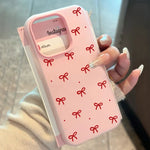 Cute Red Bow Print 2-in-1 Matte Jelly Phone Case For Xiaomi Redmi 14C 4G 13C  Note 14 13 12 Pro Plus 11 10 Candy-Colored Cover