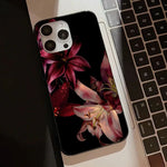 Elegant Red Lily Flower Phone Case For iPhone 16E 16 15 14 13 12 17 Air 11 Pro Max XS XR X 7 8 15 16 Plus SE2020 Soft Cover