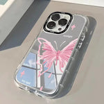 INS Fashion Design Butterfly Pattern Mirror Phone Case For iPhone 17 16 15 14 13 12 11 Pro Max 7 8 Plus XR X XS 16E 17E Cover