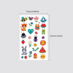 10pcs Cartoon Tattoo Stickers Waterproof Temporary Tattoos Flower Dinosaur Lion Strawberry Fake Tattoo for Men Women