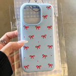 Cute Red Bow Print 2-in-1 Matte Jelly Phone Case For Xiaomi Redmi 14C 4G 13C  Note 14 13 12 Pro Plus 11 10 Candy-Colored Cover