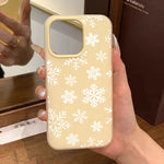 Simple White Snowflake Phone Case For Samsung S25 S24 S22 S21 S23 Ultra Plus FE A56 5G A26 A55 A35 A16 Winter 2 in 1 Matte Cover