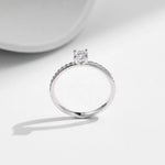 MODIAN D Color Moissanite Ring Delicate Square 925 Sterling Silver Lab Diamond Ring For Women Wedding Statement Jewelry