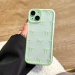 For iPhone 15 Pro Case Candy Color Bow knot Clear Case for iPhone 16 14 13 12 11 Pro Max 16E 7 8 16 Plus SE2 X XS XR TPU Cover