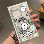 Korean Cute Cartoon Puppy Wireless Charge Phone Case for Samsung Galaxy S25 S24 S23 S22 Ultra Plus S21 FE Clear Cover