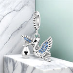 925 Sterling Silver Lucky Bird Dog Cat Animal Charm Bead