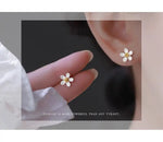 925 Sterling Silver Flower Stud Earrings for Women