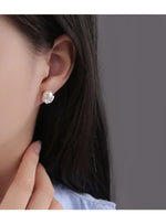 Sterling Silver Irregular Pearl Earrings for Women - Vintage Wedding