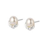 Sterling Silver Irregular Pearl Earrings for Women - Vintage Wedding