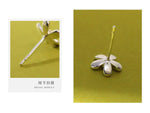 925 Sterling Silver Flower Stud Earrings for Women