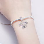 925 Sterling Silver 1-12 Month Birthstone Charm Bead