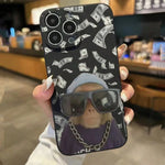 Phone Case for IPhone 11 12 13 14 15 16 Pro Max XS X XR 7 8 Plus SE 2020 2022 Sunglasses Monkey Money Printed Silicone Cover
