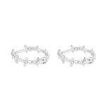 Sterling Silver Thorn Ring Earrings for Women - Vintage Wedding