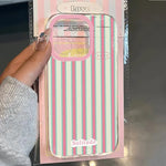 Minimalist Pink Blue Striped Simple Clear Case for Xiaomi Redmi 13 14C 13C Note 14 13 12 11 Pro Plus 12S 11 10S Pro Soft Cover