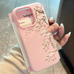 Magnolia Floral Case for iPhone 17 16 15 14 13 12 11 Pro Max Shockproof