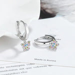 925 Sterling Silver Butterfly Zircon Stud Earrings for Women