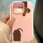 Brown Dachshund Candy Phone Case For Samsung S25 S24 S22 S21 S23 Ultra Plus FE A56 A36 A26 A55 A35 A16 A06 A15 A07 2 in 1 Cover
