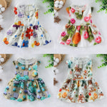 Summer Dog Clothes 3D Printed Pet Dress with Traction Ring for Small Dogs Chihuahua Yorkshire One-piece Dress Puppy Clothings