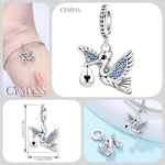 925 Sterling Silver Lucky Bird Dog Cat Animal Charm Bead