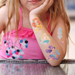 10 Sheets Butterfly Fake Tattoo for Girls Waterproof Mermaid Design Temporary Tattoo Stickers Body Decor Birthday Party Gifts