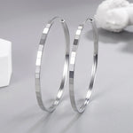 Sterling Silver Square Cut Statement Earrings for Women