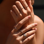 MODIAN D Color Moissanite Rings 925 Sterling Silver Classic Geometric Stackable Lab Diamond Finger Ring For Women Fine Jewelry