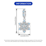 925 Sterling Silver Zircon Snowflake Charm Bead for Bracelet