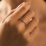 MODIAN Bezel Setting Moissanite Ring 925 Sterling Silver Beads Trendy Stackable Finger Rings For Women Lab Diamond Jewelry