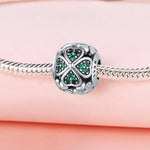 925 Sterling Silver Four-Leaf Clover Charm Bead