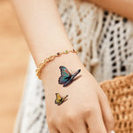 30pcs Waterproof Temporary Tattoo Stickers Disposable 3D Color Butterfly Rose Flower Feather Fake Tattoo for Women Girl Body Art