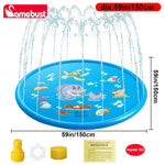 Camebust inflatable pvc water sprash mat outdoor water play sprinkler toy 70'