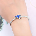 925 Sterling Silver Cartoon Stingray Charm Bead for Bracelet
