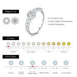 D Colour VVS1 Moissanite Engagement Ring | 925 Sterling Silver Wedding Ring