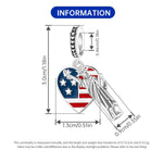 925 Sterling Silver Statue of Liberty Flag Charm Bead