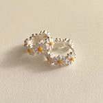 925 Sterling Silver Daisy Stud Earrings for Women