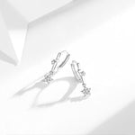 Sterling Silver Star Stud Earrings for Women - Wedding Vintage