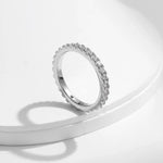 MODIAN Luxury D Color Moissanite Band Stackable Ring For Women Real 925 Sterling Silver Wedding Jewelry With Exquisite Box Gift
