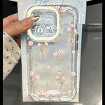 Transparent Tulips Flower Phone Case For Samsung Galaxy S25 S24 S23 Ultra S22 Plus S21 FE Note 20 A36 A56 A54 A35 A55 A53 Cover